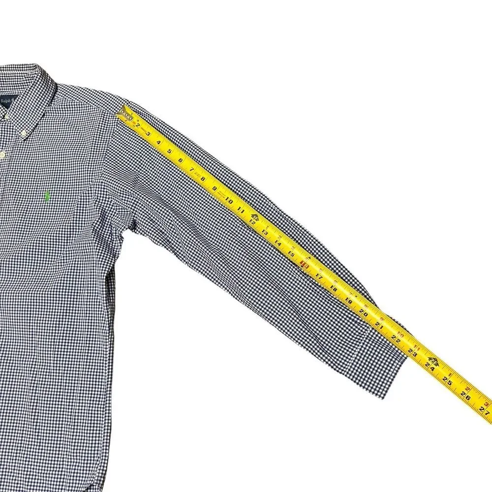 Polo Ralph‎ Lauren Shirt Mens 15 32 33 Blue Gingham Check Long Sleeve